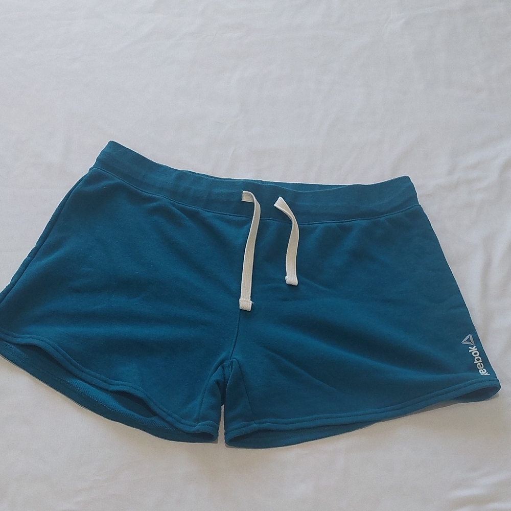 Reebok Teal Shorts with White Accents.Size M